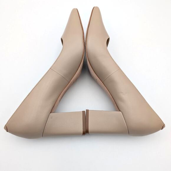 Marc Fisher Zala Block Heel Pump Women's Lite Latte Leather Size US7.5M EU38 - Picture 5 of 12